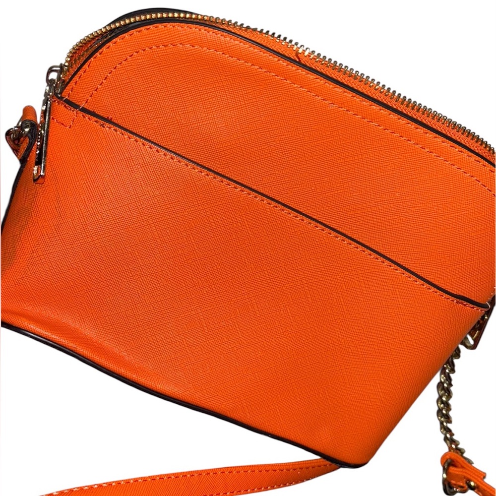 Steve Madden Orange Dome Crossbody Bag with Gold Tone Hardware - BMaggie